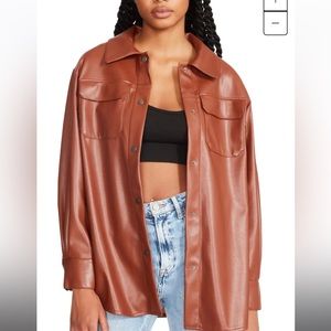 Steve Madden Brown Leather Shacket